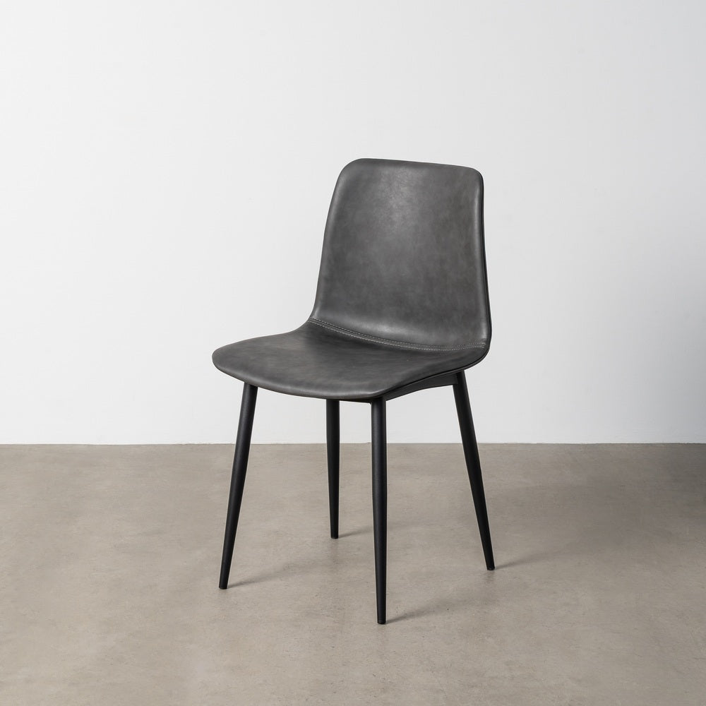 SILLA NEGRO METAL / SIMIL PIEL
