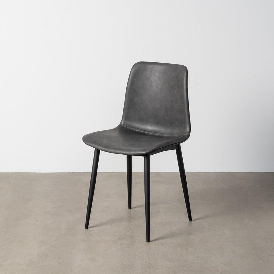 SILLA NEGRO METAL / SIMIL PIEL