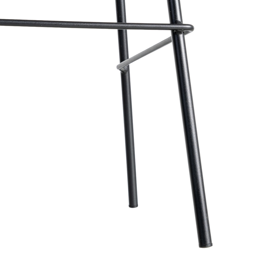 BROWN METAL / FAUX LEATHER STOOL 47 X 47 X 103 CM