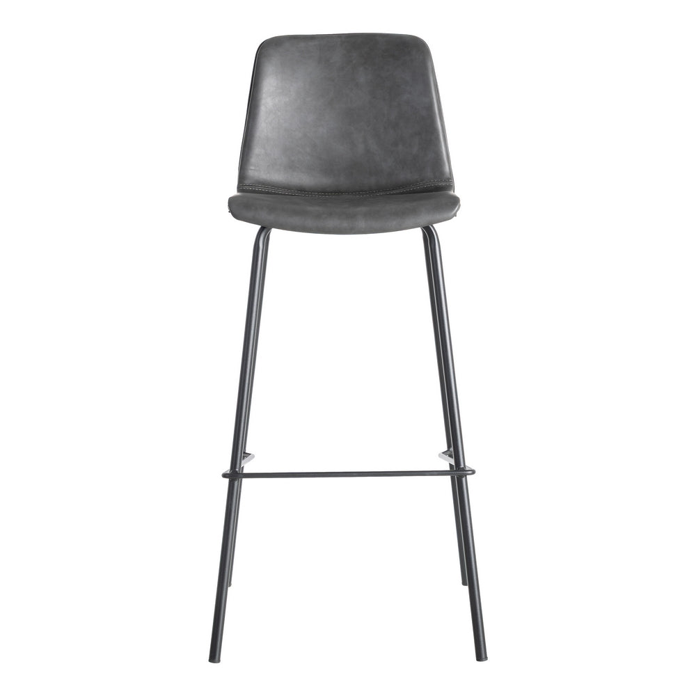 TABURETE NEGRO METAL / SIMIL PIEL 47 X 47 X 103 CM