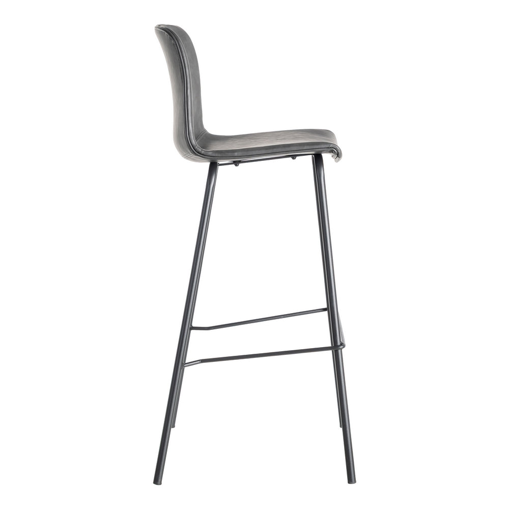 TABURETE NEGRO METAL / SIMIL PIEL 47 X 47 X 103 CM