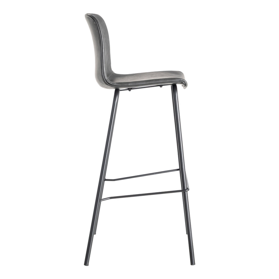 TABURETE NEGRO METAL / SIMIL PIEL 47 X 47 X 103 CM