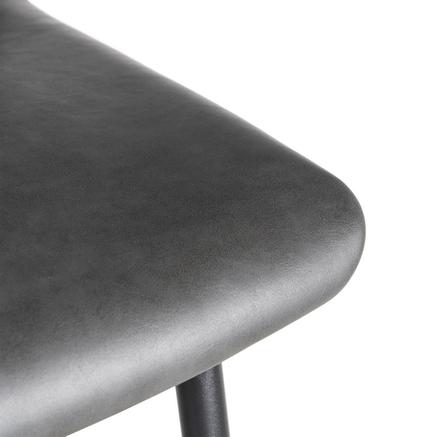 TABURETE NEGRO METAL / SIMIL PIEL 47 X 47 X 103 CM