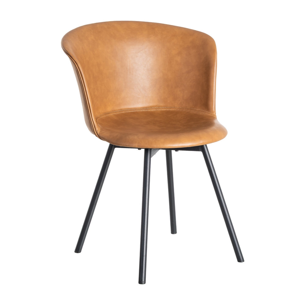 SILLA CAMEL METAL / SIMIL PIEL 53 X 51,50 X 76 CM