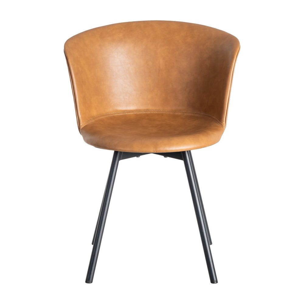 SILLA CAMEL METAL / SIMIL PIEL 53 X 51,50 X 76 CM