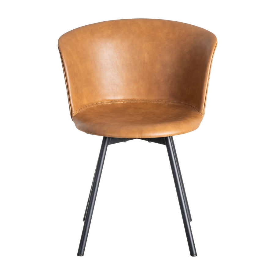 SILLA CAMEL METAL / SIMIL PIEL 53 X 51,50 X 76 CM