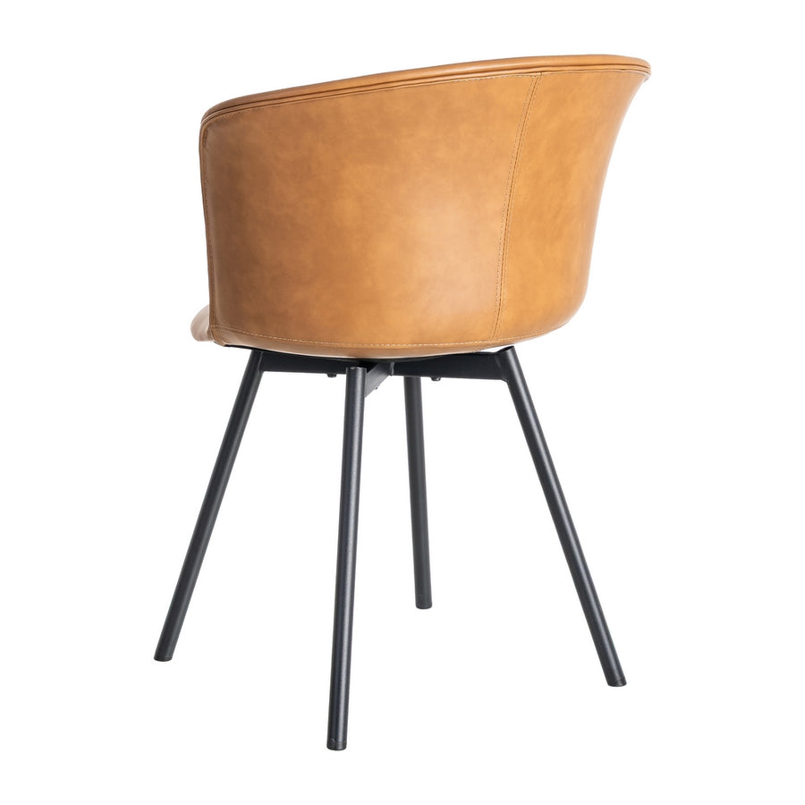 SILLA CAMEL METAL / SIMIL PIEL 53 X 51,50 X 76 CM