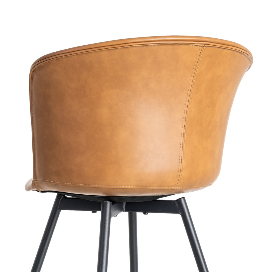 SILLA CAMEL METAL / SIMIL PIEL 53 X 51,50 X 76 CM