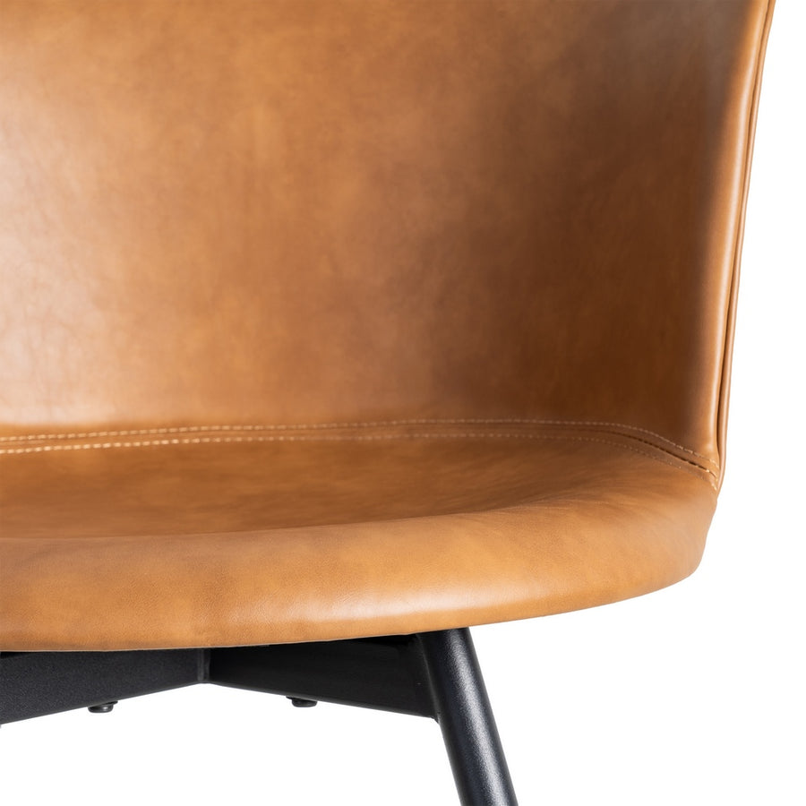 SILLA CAMEL METAL / SIMIL PIEL 53 X 51,50 X 76 CM