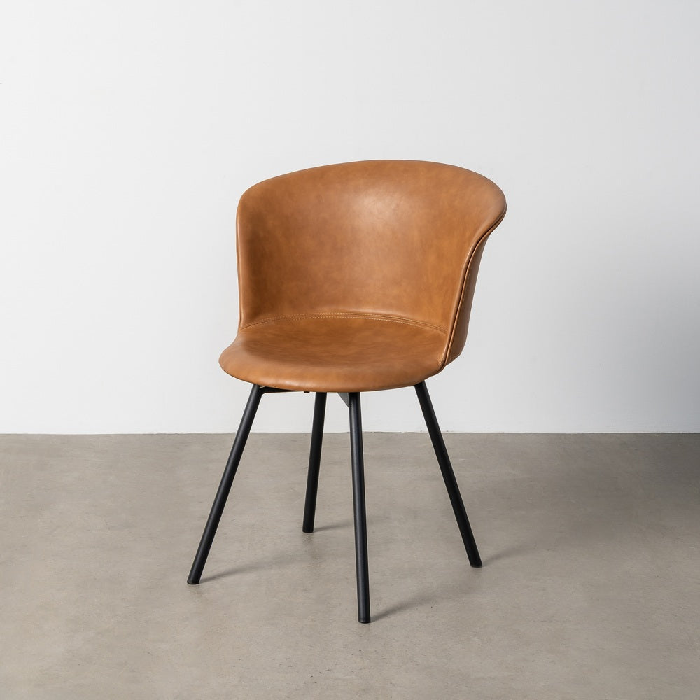 SILLA CAMEL METAL / SIMIL PIEL 53 X 51,50 X 76 CM