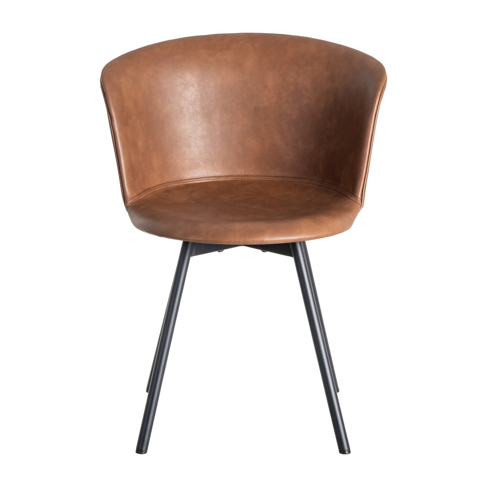 SILLA MARR�N METAL / SIMIL PIEL 53 X 51,50 X 76 CM
