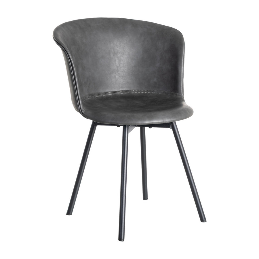 SILLA NEGRO METAL / SIMIL PIEL 53 X 51,50 X 76 CM