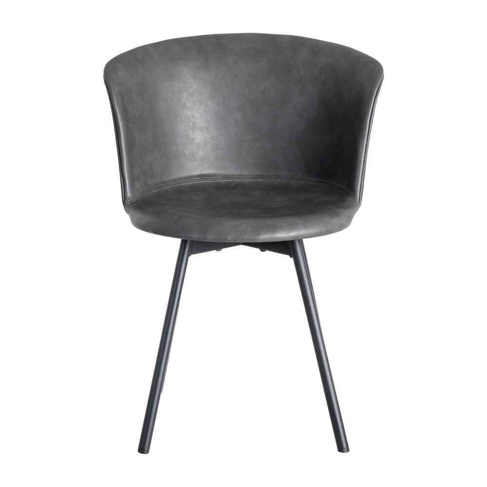 SILLA NEGRO METAL / SIMIL PIEL 53 X 51,50 X 76 CM