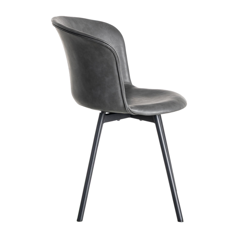 SILLA NEGRO METAL / SIMIL PIEL 53 X 51,50 X 76 CM