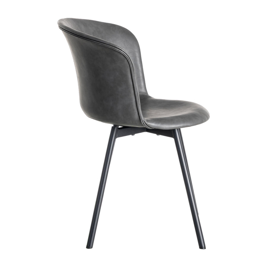 SILLA NEGRO METAL / SIMIL PIEL 53 X 51,50 X 76 CM