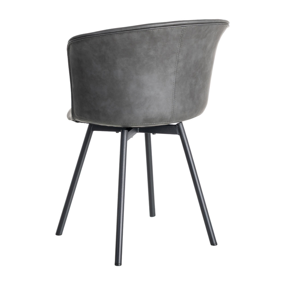 SILLA NEGRO METAL / SIMIL PIEL 53 X 51,50 X 76 CM
