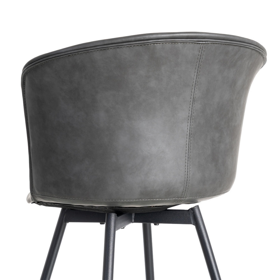SILLA NEGRO METAL / SIMIL PIEL 53 X 51,50 X 76 CM