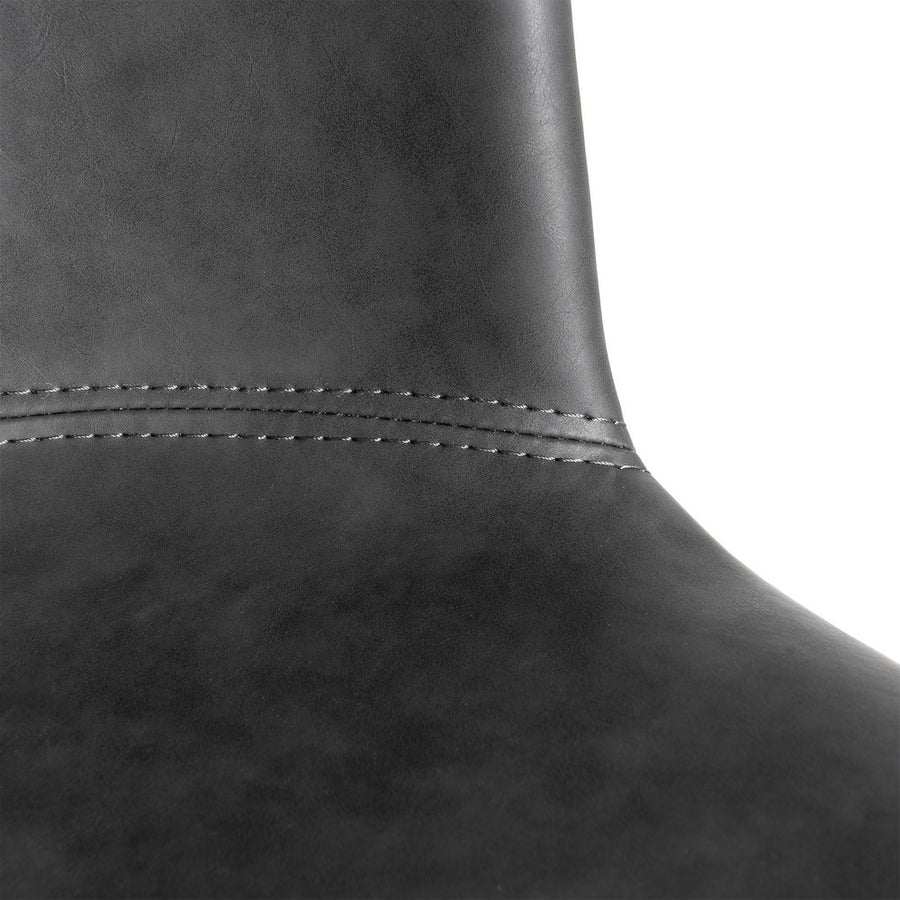 SILLA NEGRO METAL / SIMIL PIEL 53 X 51,50 X 76 CM