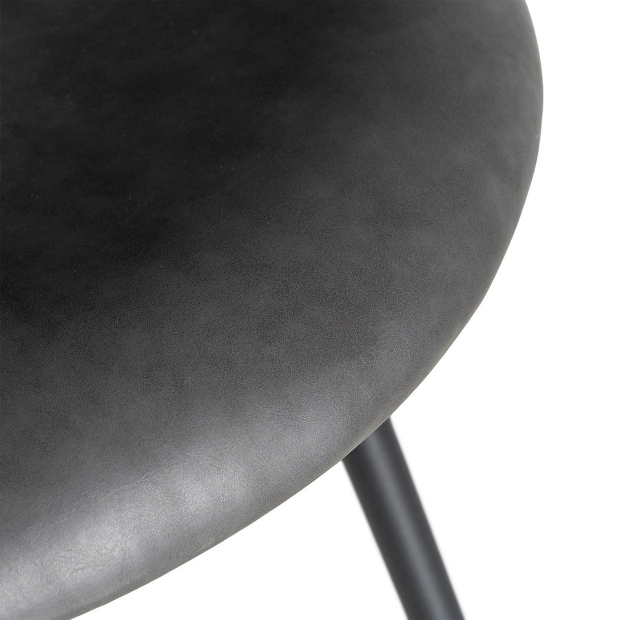 SILLA NEGRO METAL / SIMIL PIEL 53 X 51,50 X 76 CM