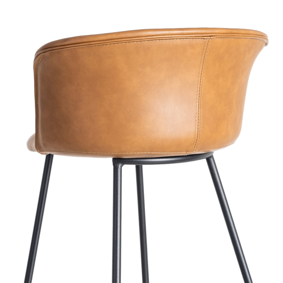 TABURETE CAMEL METAL / SIMIL PIEL 44,50 X 48,50 X 93,50 CM