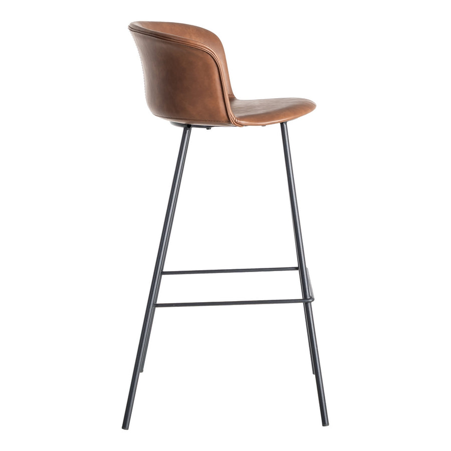 TABURETE MARRÓN METAL / SIMIL PIEL 44,50 X 48,50 X 93,50 CM