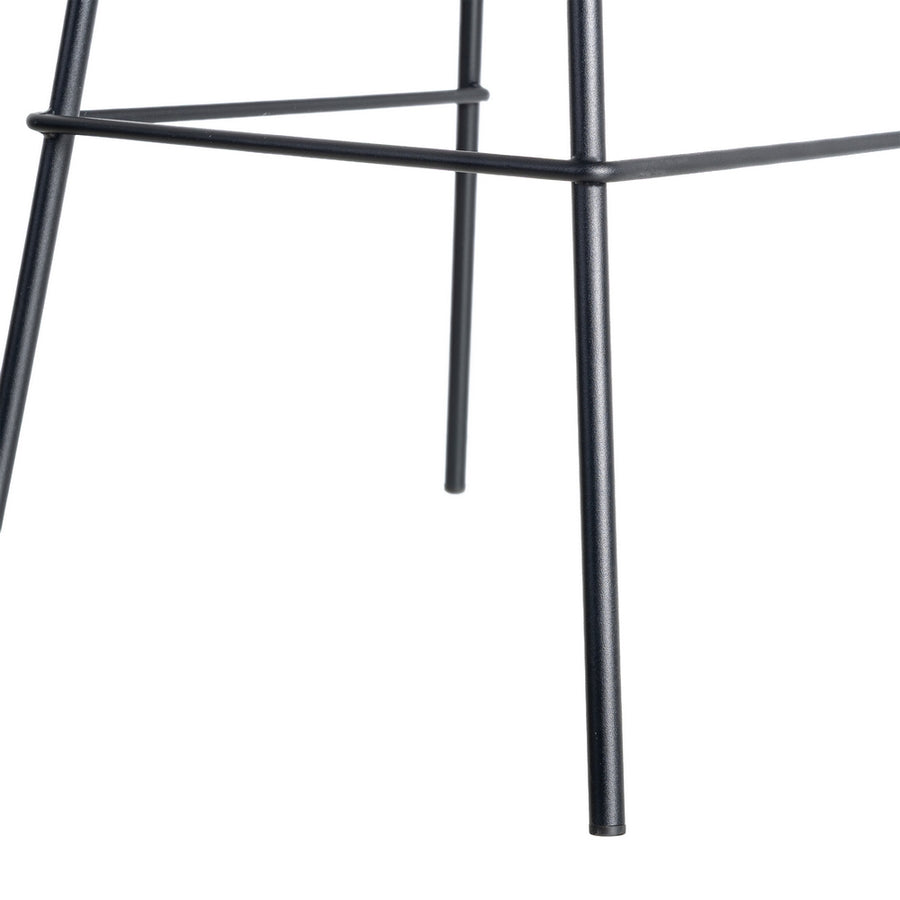 TABURETE MARRÓN METAL / SIMIL PIEL 44,50 X 48,50 X 93,50 CM