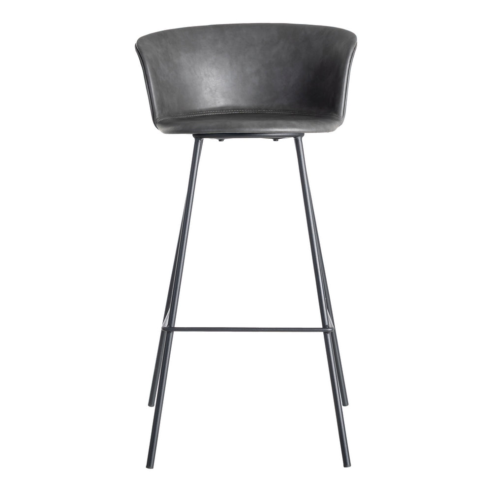 TABURETE NEGRO METAL / SIMIL PIEL 44,50 X 48,50 X 93,50 CM
