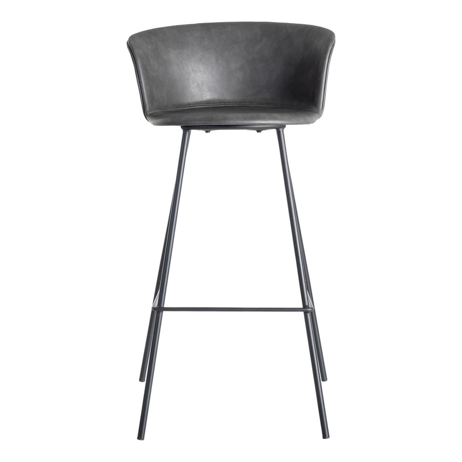TABURETE NEGRO METAL / SIMIL PIEL 44,50 X 48,50 X 93,50 CM