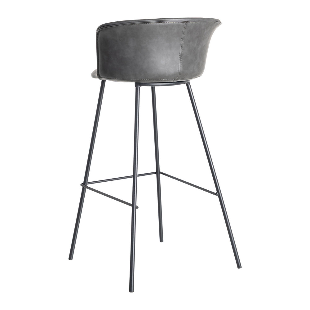 TABURETE NEGRO METAL / SIMIL PIEL 44,50 X 48,50 X 93,50 CM