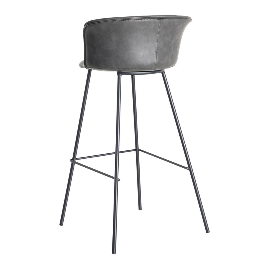 TABURETE NEGRO METAL / SIMIL PIEL 44,50 X 48,50 X 93,50 CM