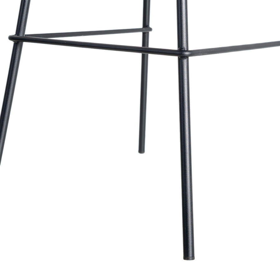 TABURETE NEGRO METAL / SIMIL PIEL 44,50 X 48,50 X 93,50 CM