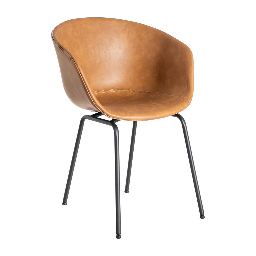 SILLA CAMEL METAL / SIMIL PIEL 59 X 50,50 X 81,50 CM