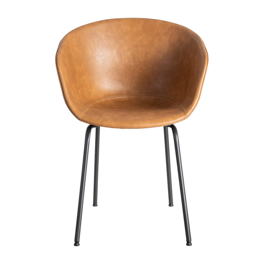 SILLA CAMEL METAL / SIMIL PIEL 59 X 50,50 X 81,50 CM