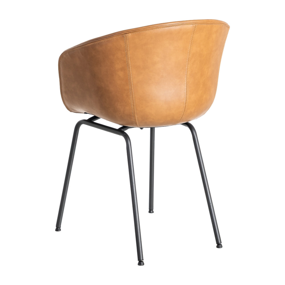 SILLA CAMEL METAL / SIMIL PIEL 59 X 50,50 X 81,50 CM