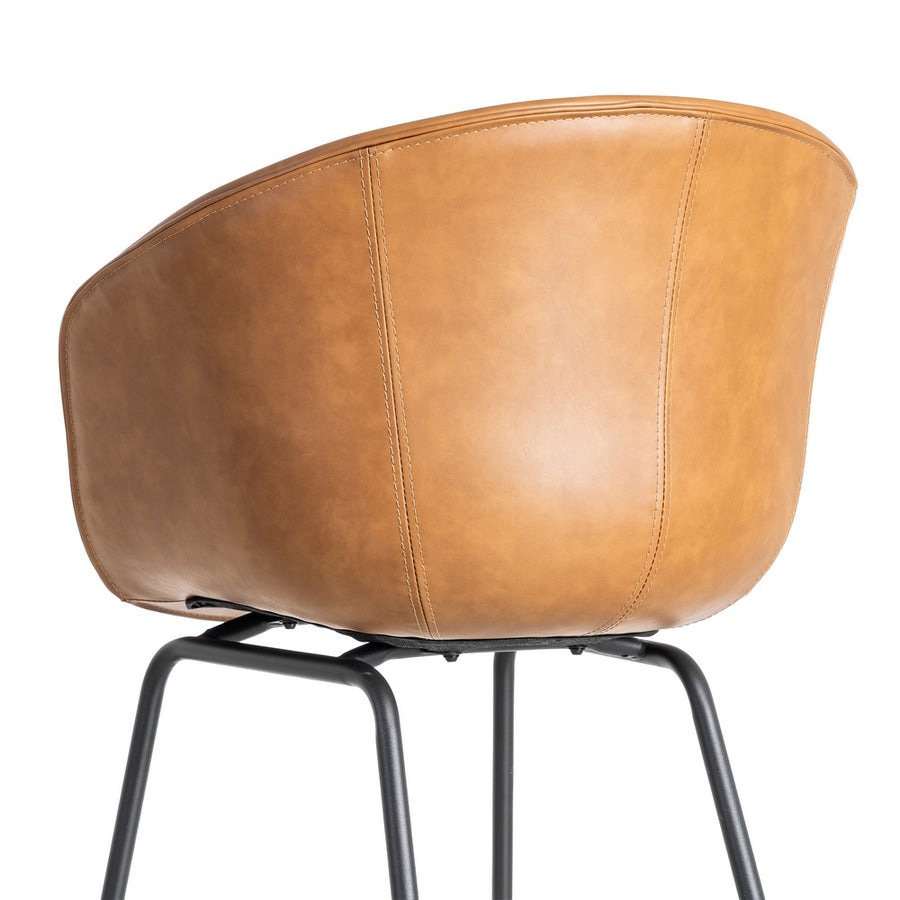 SILLA CAMEL METAL / SIMIL PIEL 59 X 50,50 X 81,50 CM