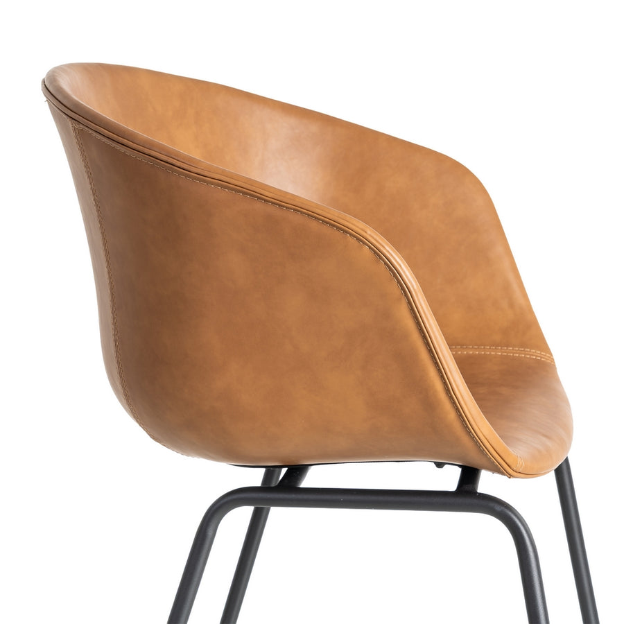 SILLA CAMEL METAL / SIMIL PIEL 59 X 50,50 X 81,50 CM