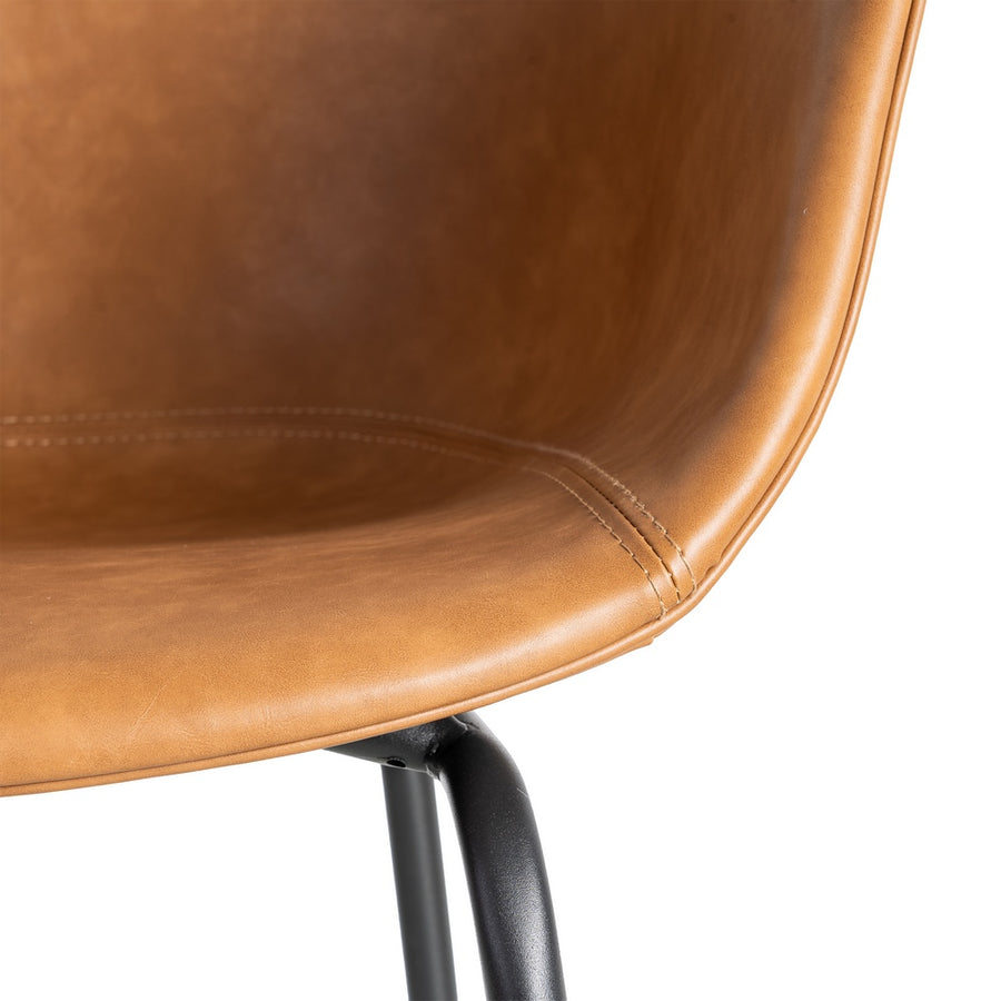 SILLA CAMEL METAL / SIMIL PIEL 59 X 50,50 X 81,50 CM