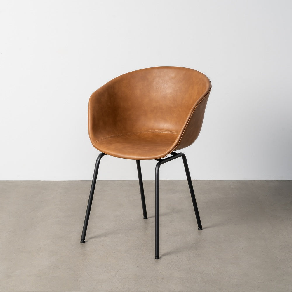 SILLA CAMEL METAL / SIMIL PIEL 59 X 50,50 X 81,50 CM