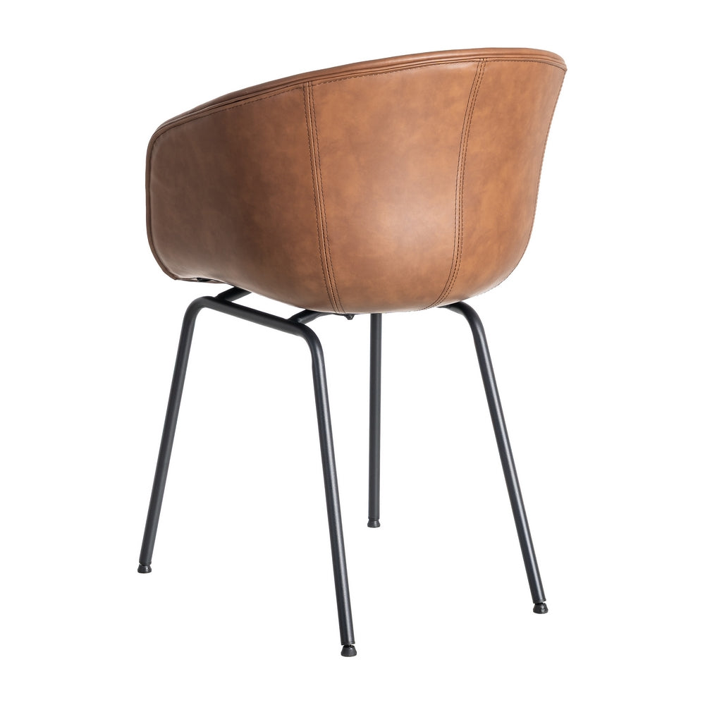 SILLA MARR�N METAL / SIMIL PIEL 59 X 50,50 X 81,50 CM