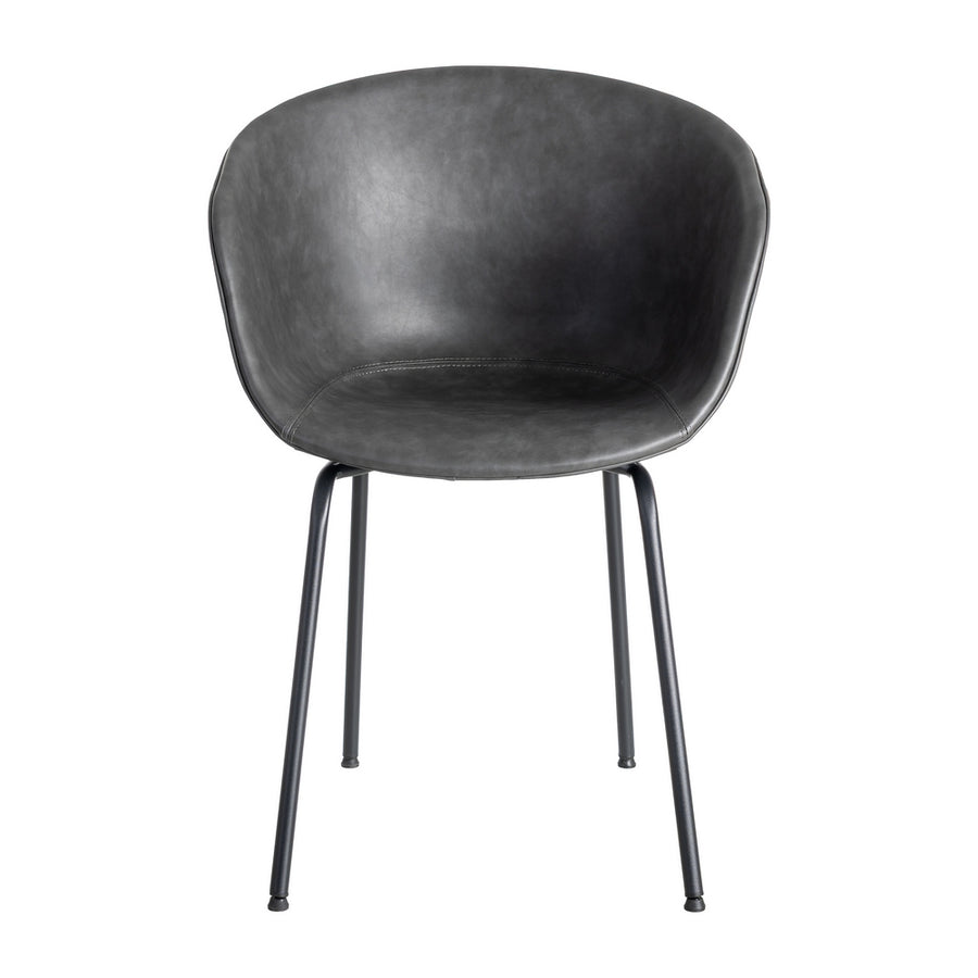 SILLA NEGRO METAL / SIMIL PIEL 59 X 50,50 X 81,50 CM