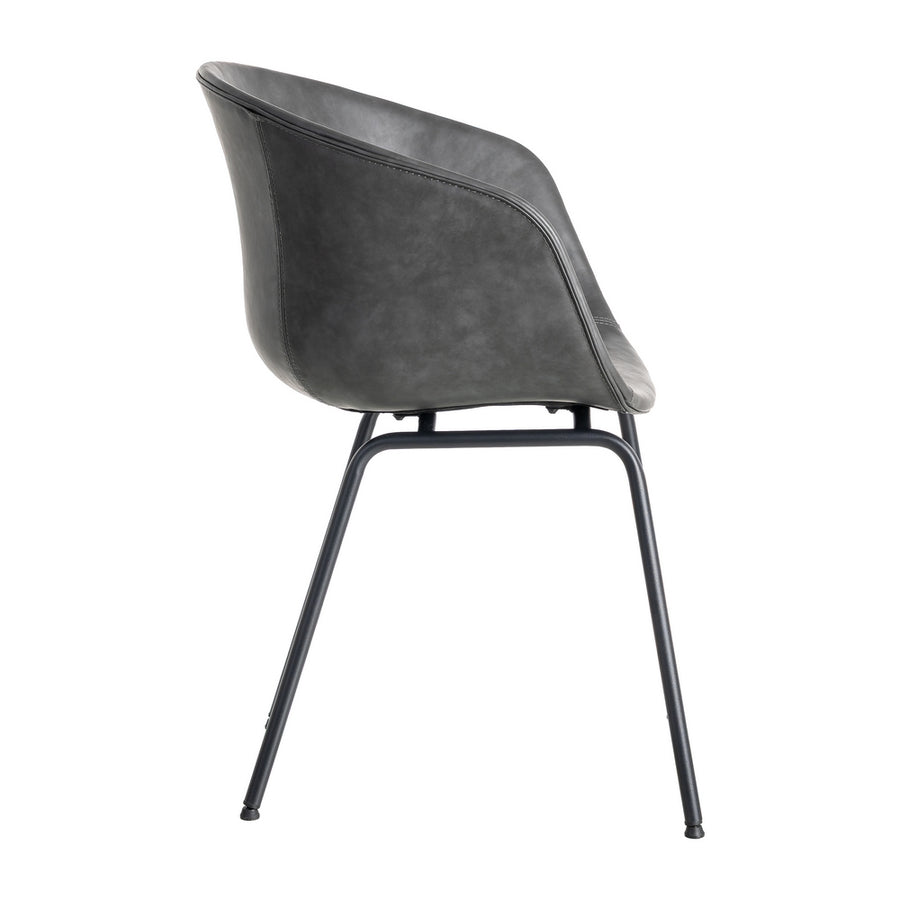 SILLA NEGRO METAL / SIMIL PIEL 59 X 50,50 X 81,50 CM