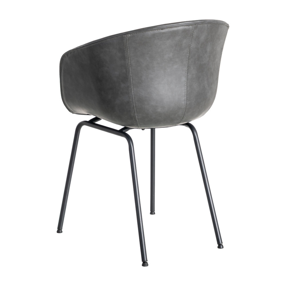 SILLA NEGRO METAL / SIMIL PIEL 59 X 50,50 X 81,50 CM