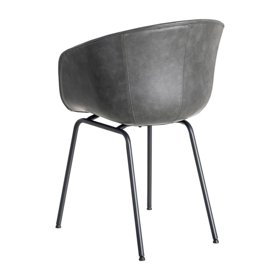 SILLA NEGRO METAL / SIMIL PIEL 59 X 50,50 X 81,50 CM