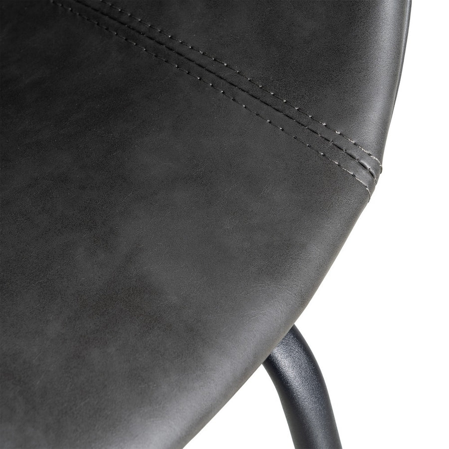 SILLA NEGRO METAL / SIMIL PIEL 59 X 50,50 X 81,50 CM