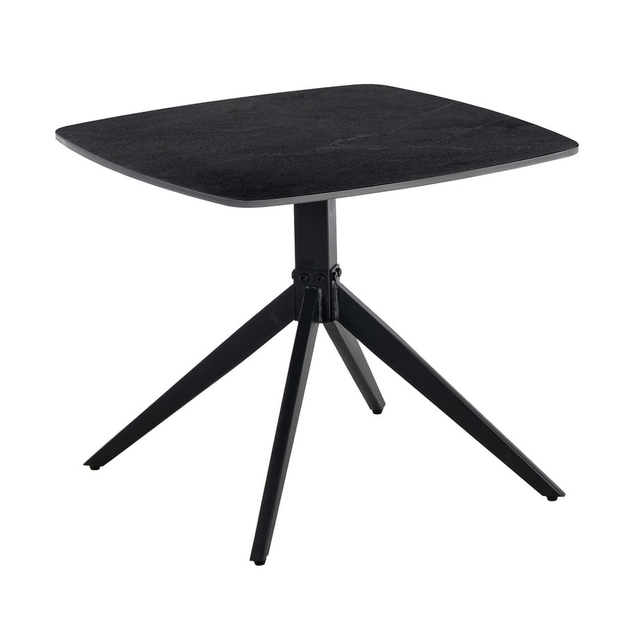 MESA CENTRO NEGRO PIEDRA SINTERIZADA 60 X 60 X 50 CM