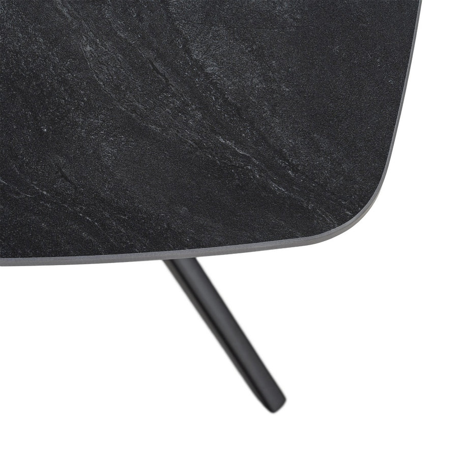 MESA CENTRO NEGRO PIEDRA SINTERIZADA 60 X 60 X 50 CM