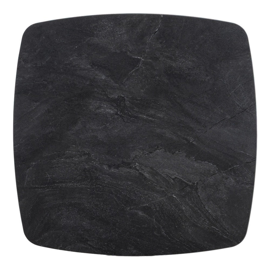 MESA CENTRO NEGRO PIEDRA SINTERIZADA 60 X 60 X 50 CM