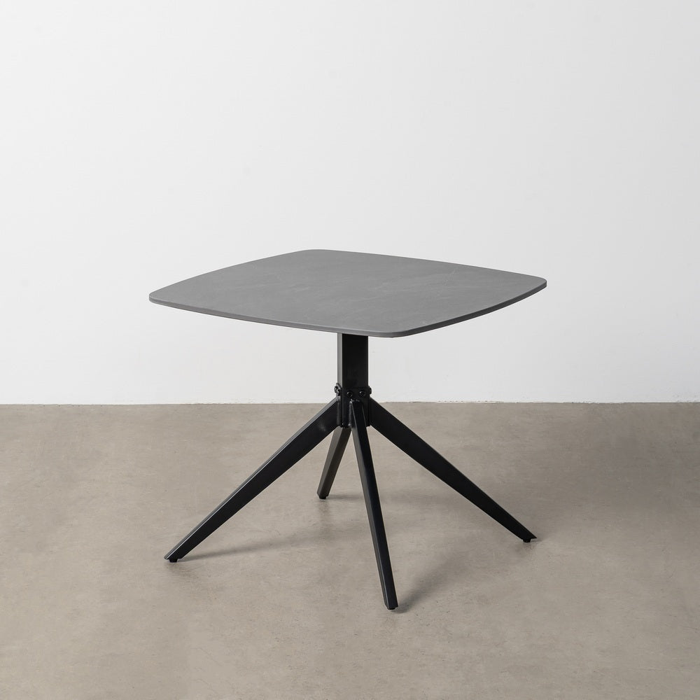 MESA CENTRO NEGRO PIEDRA SINTERIZADA 60 X 60 X 50 CM