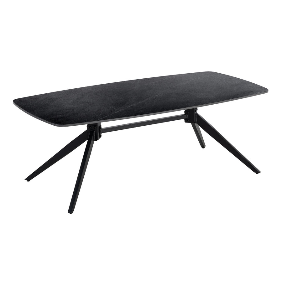 MESA CENTRO NEGRO PIEDRA SINTERIZADA 120 X 60 X 42 CM
