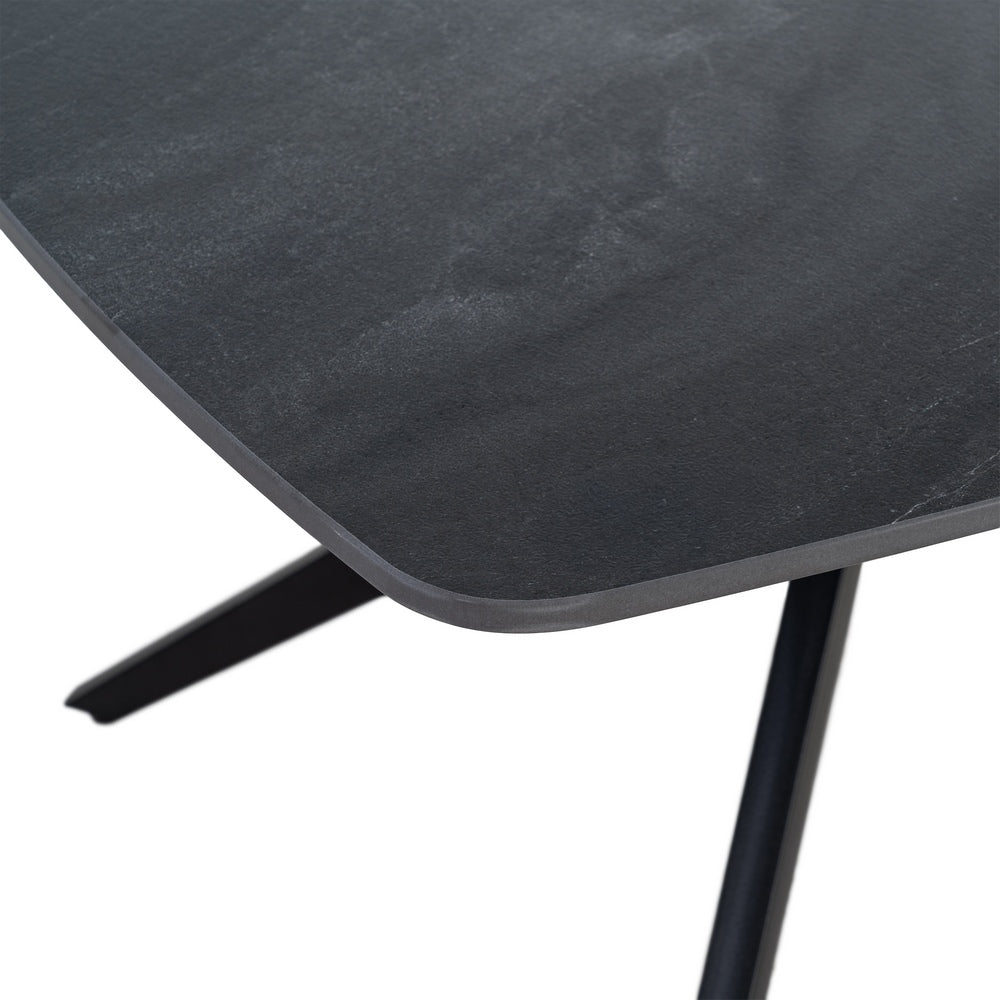 MESA CENTRO NEGRO PIEDRA SINTERIZADA 120 X 60 X 42 CM